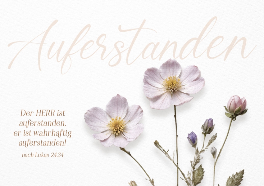 Faltkarte "Auferstanden"