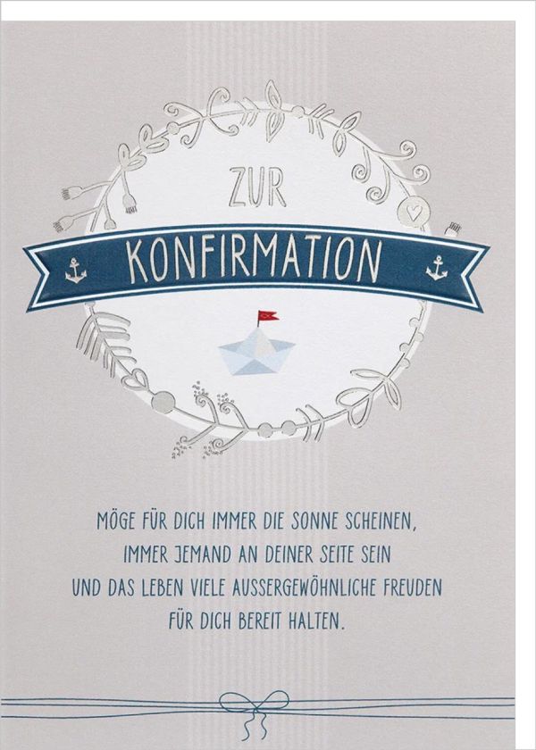 Faltkarte "Zur Konfirmation" - Boot