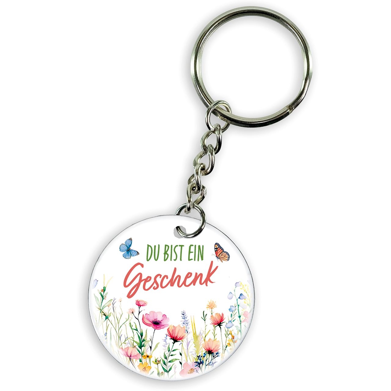 Schlüsselanhänger Edelstahl "Du bist ein Geschenk"