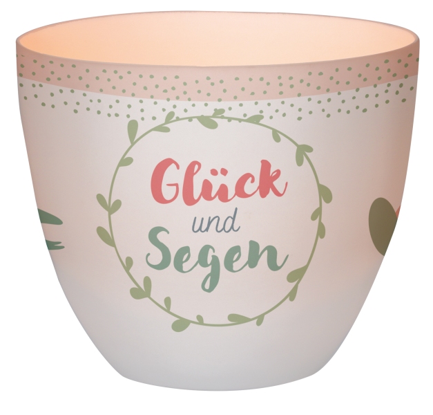 Windlicht LichterZeit "Glück und Segen"