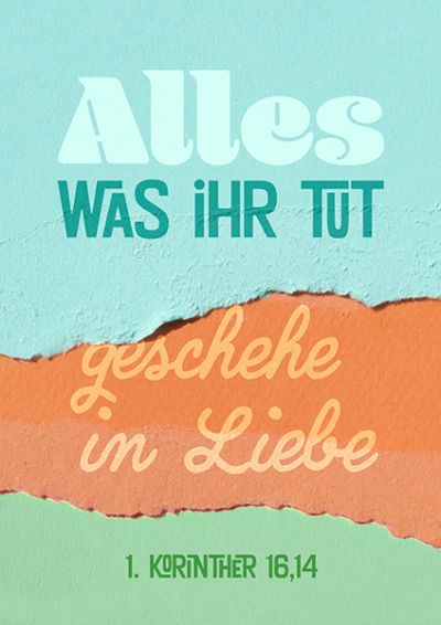 Jahreslosung 2024 - Poster A3 "bunt"