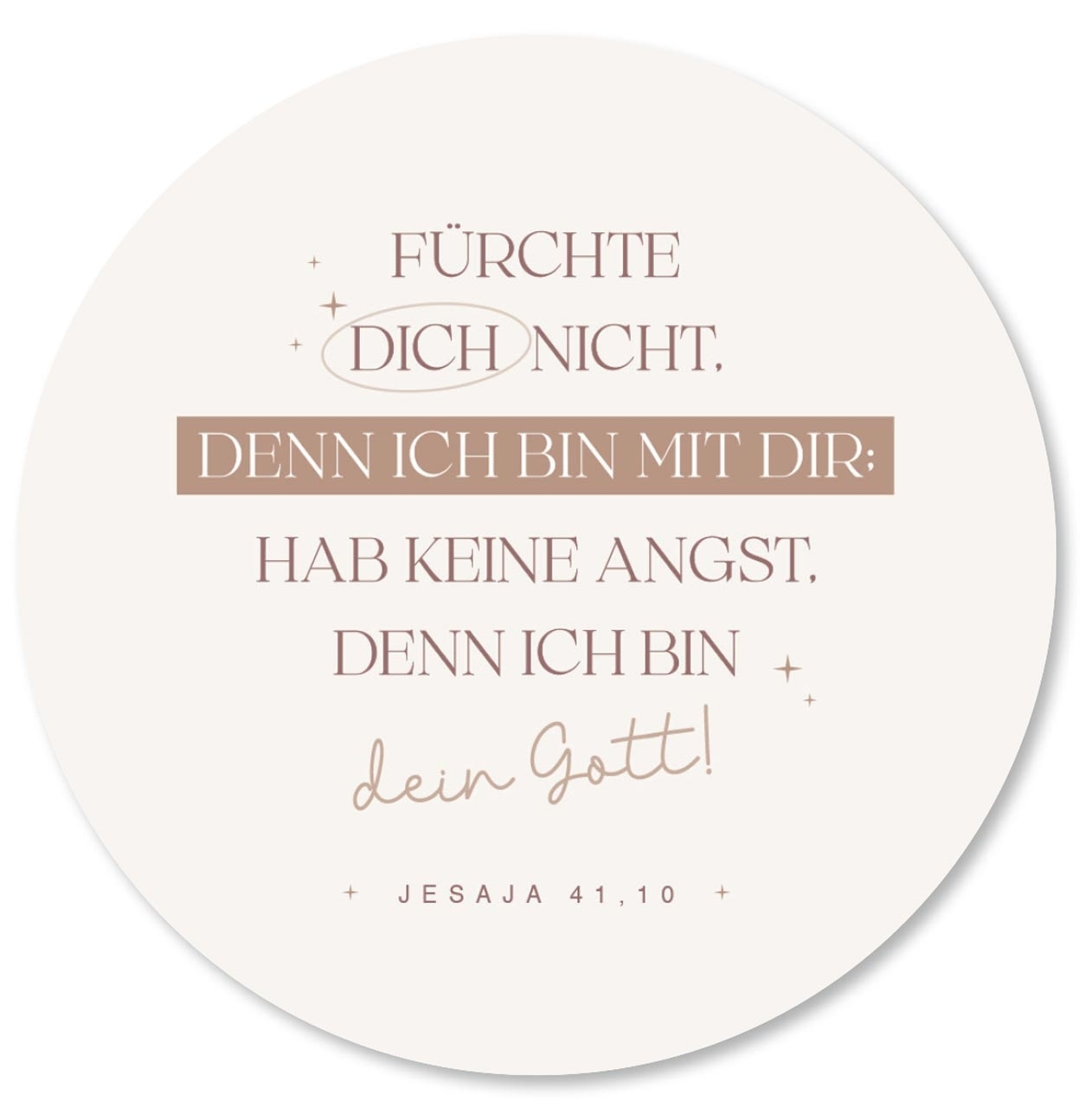 Jahreslosung 2027 - Wandschmuckbild "Fatzer alive" 25cm