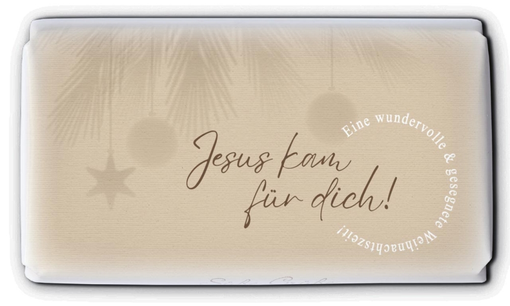 Schokoladengrüße "Jesus kam für dich!" (40g)