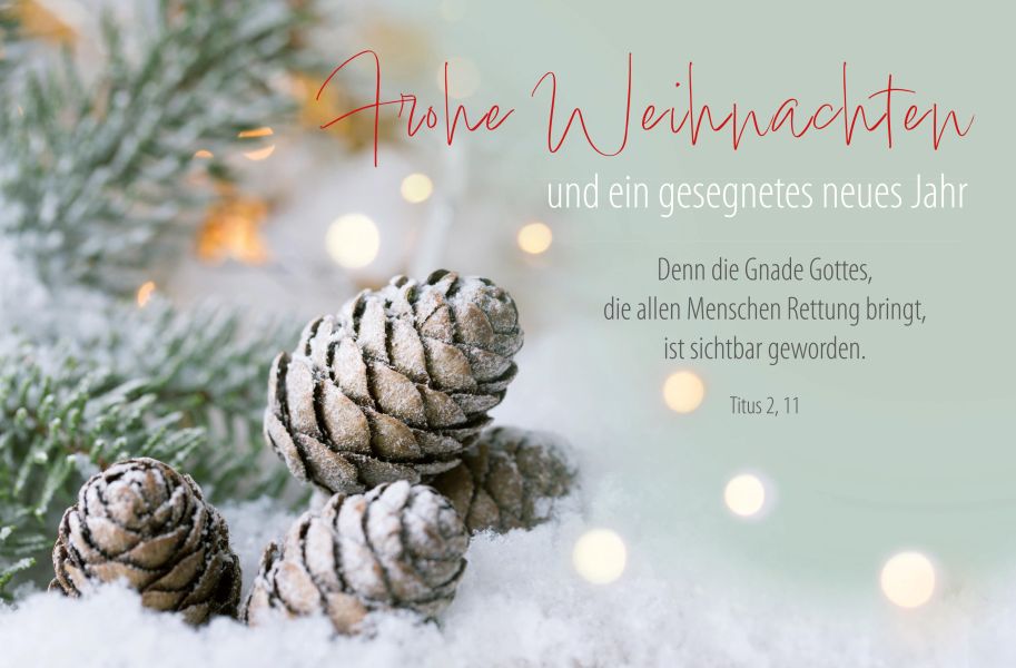 Faltkarte "Frohe Weihnachten" - Titus 2,11