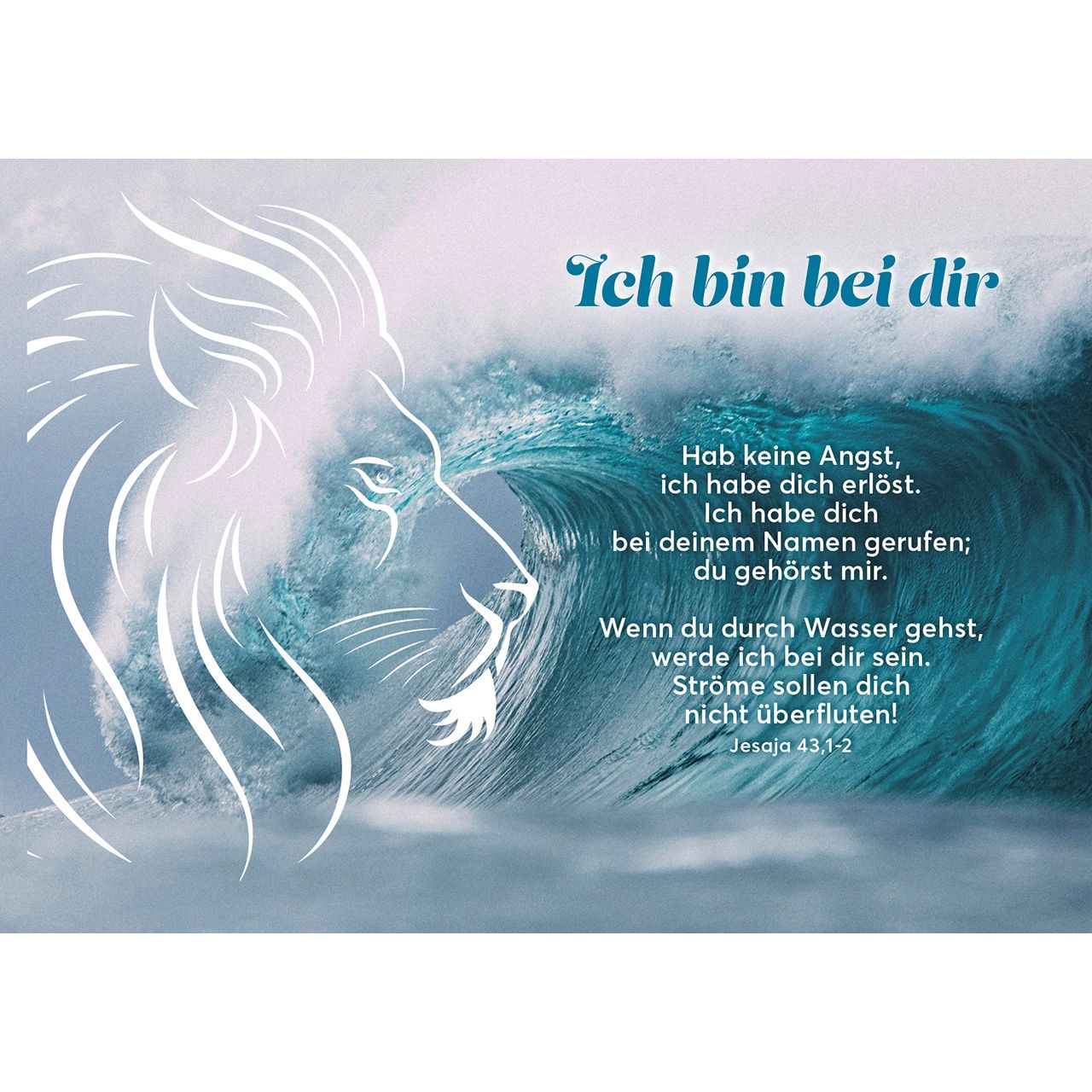 Postkarten: Ich bin bei dir - Löwe, 4 Stück