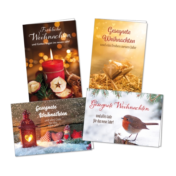 Weihnachts-Faltkarten-Serie 4 Stk.