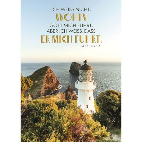 Postkarten: Ich weiss nicht, wohin Gott mich führt, 4 Stück