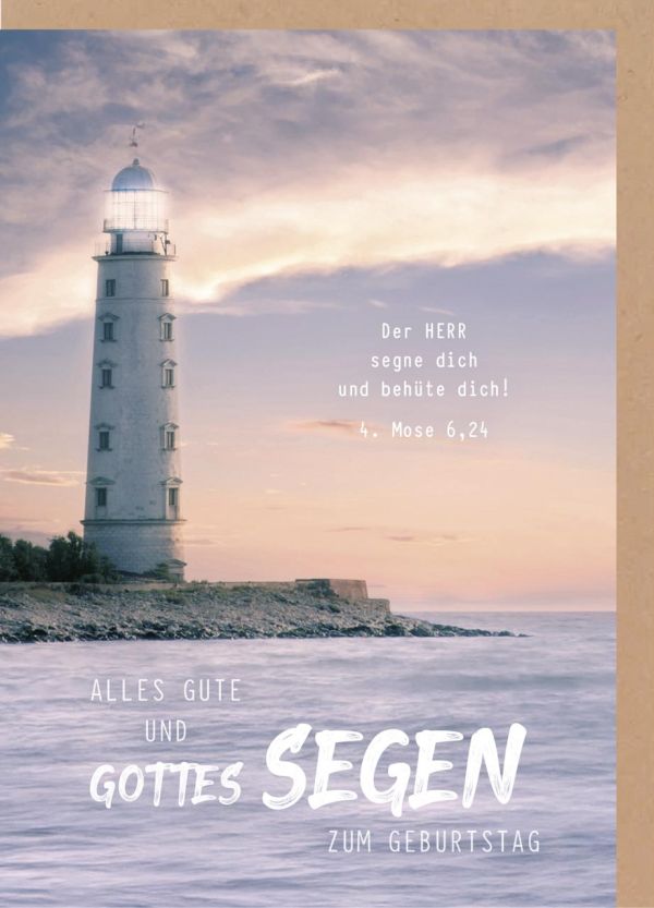 Faltkarte "Alles Gute" - Leuchtturm