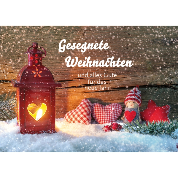Postkarten: Gesegnete Weihnachten 4 Stück