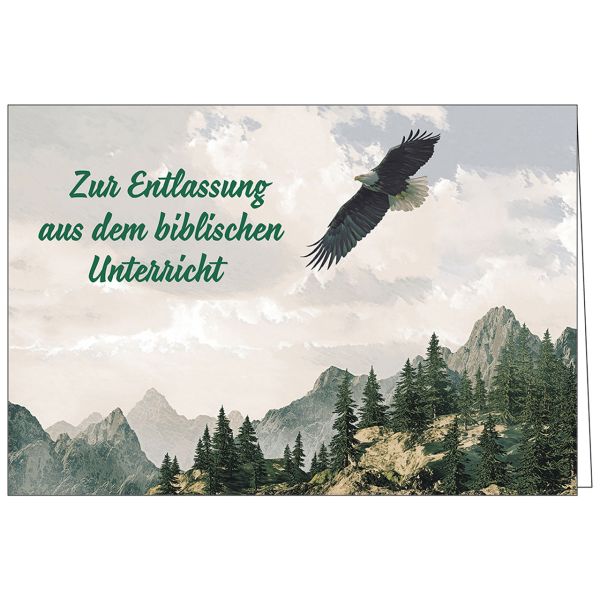 Faltkarte: Zur Entlassung aus dem Biblischen Unterricht