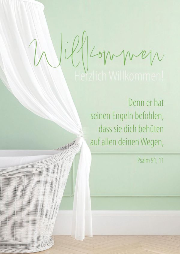 Faltkarte "Willkommen" - Geburt