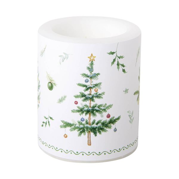 Kerze/Windlicht "Tannenbäume"