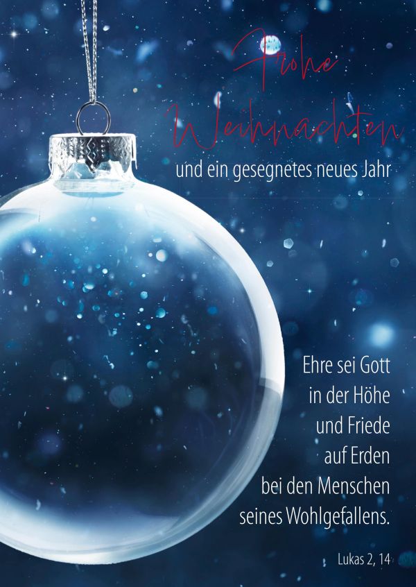 Faltkarte "Frohe Weihnachten" - Lukas 2,14