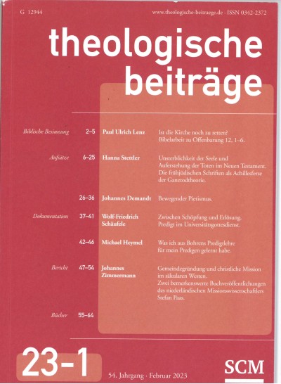 Theologische Beiträge 1/2023