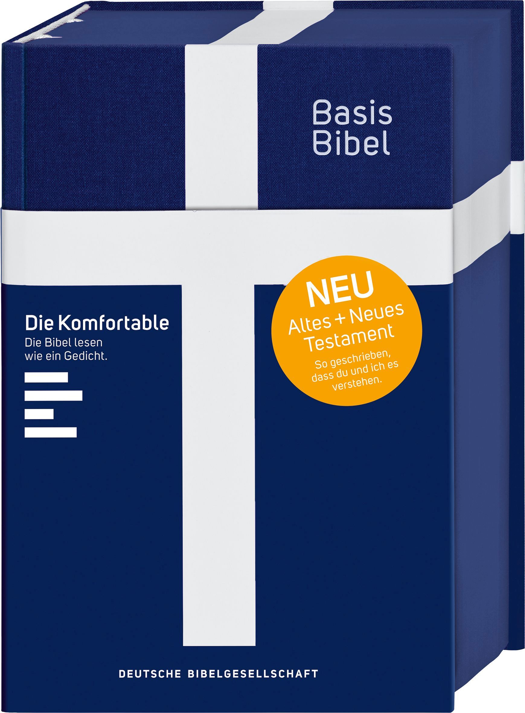 BasisBibel. Die Komfortable. Leinenedition. blau