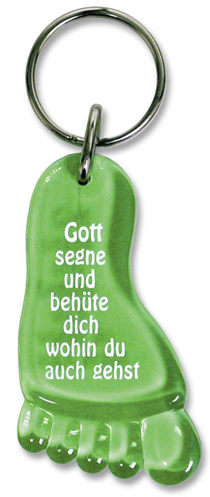 Schlüsselanhänger "Fuß" - grün
