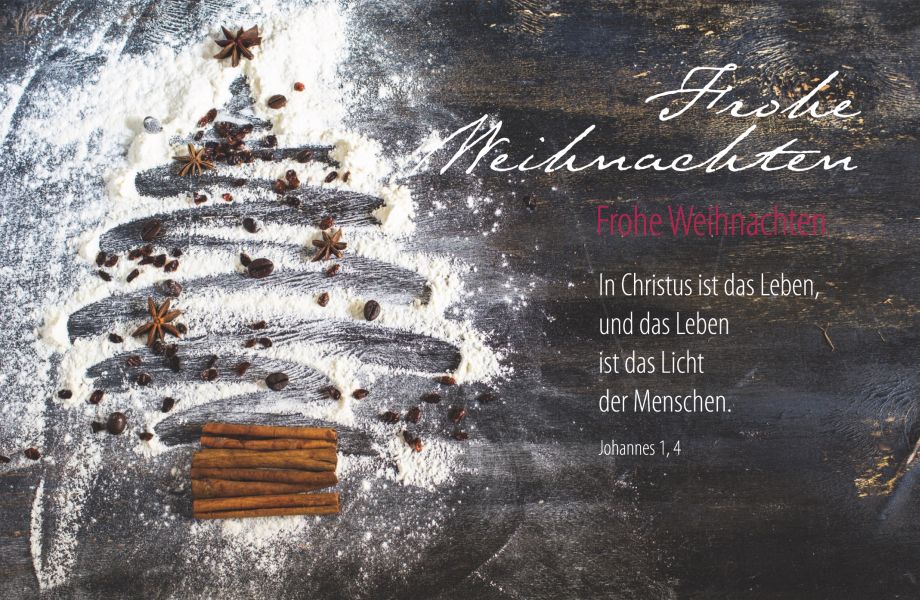 Faltkarte "Frohe Weihnachten" - Johannes 1,4
