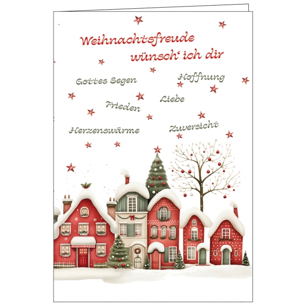 Faltkarte: Weihnachtsfreude wünsch' ich dir