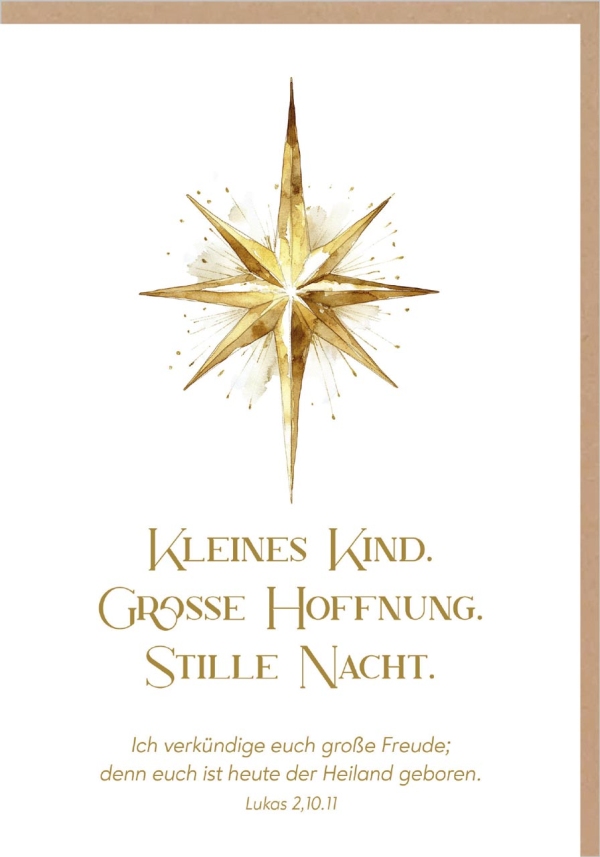 Faltkarte "Kleines Kind. Grosse Hoffnung."