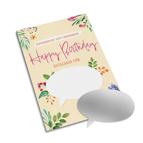 Gutscheinkarte "Happy Birthday"