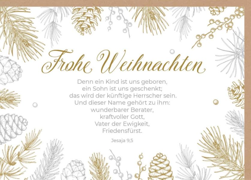 Faltkarte "Frohe Weihnachten"