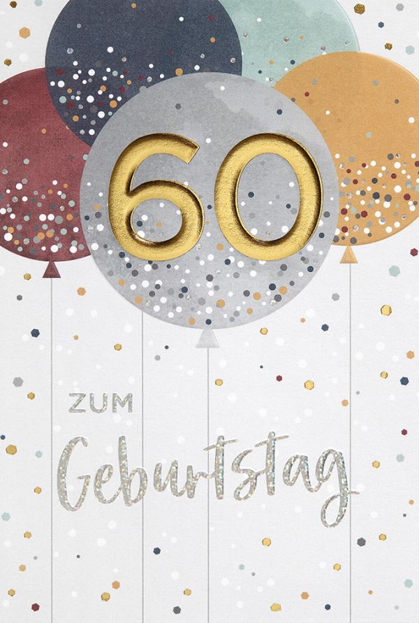 Faltkarte 60 "Zum Geburtstag"