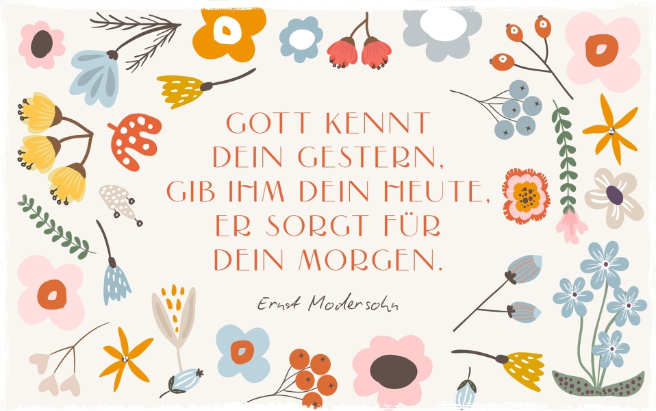 Holzschild groß - Gott kennt dein Gestern