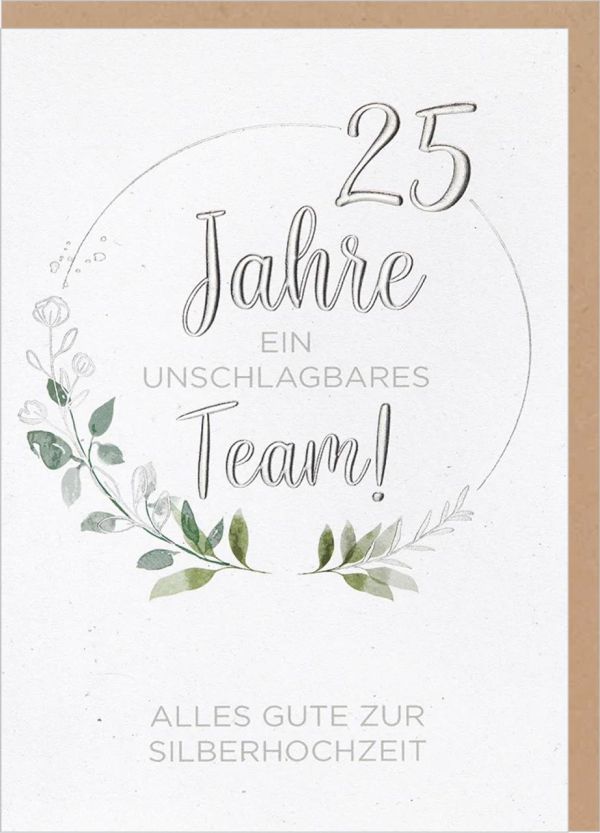 Faltkarte "Zur Silberhochzeit"