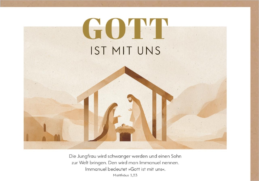 Faltkarte "Gott ist mit uns"