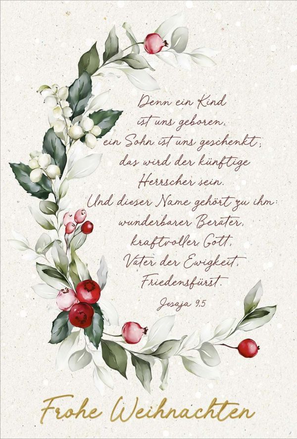Postkartenserie "Frohe Weihnachten"/Denn ein Kind 10 Stk.