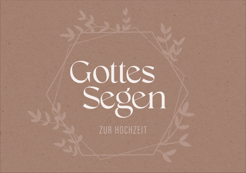 Faltkarte "Gottes Segen zur Hochzeit"
