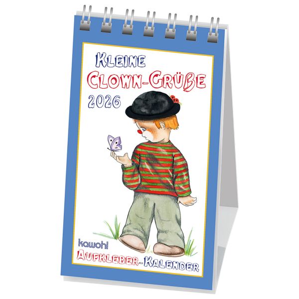 Kleine Clown Grüsse 2026 - Aufkleber-Kalender