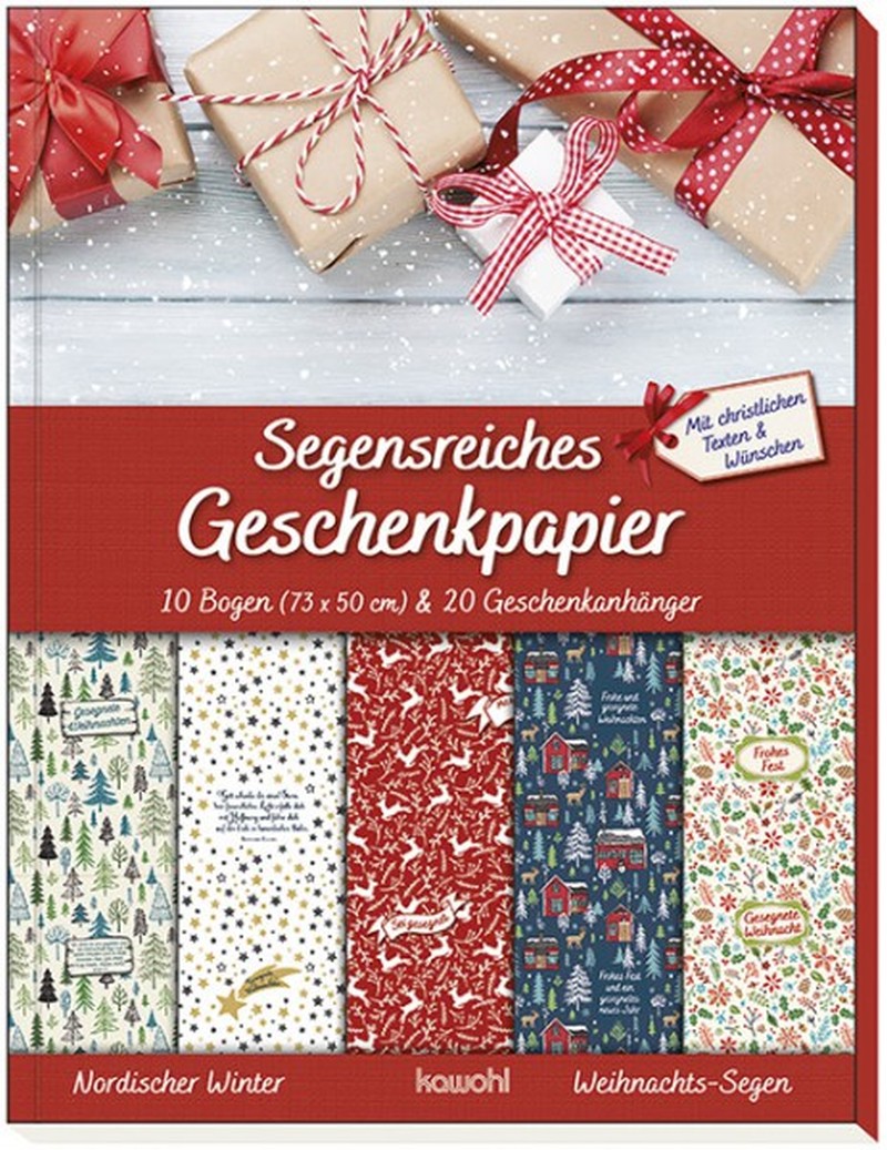 Segensreiches Geschenkpapier - Nordischer Winter