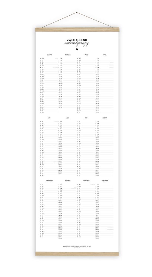 Zweitausendsechsundzwanzig 2026 - Posterkalender