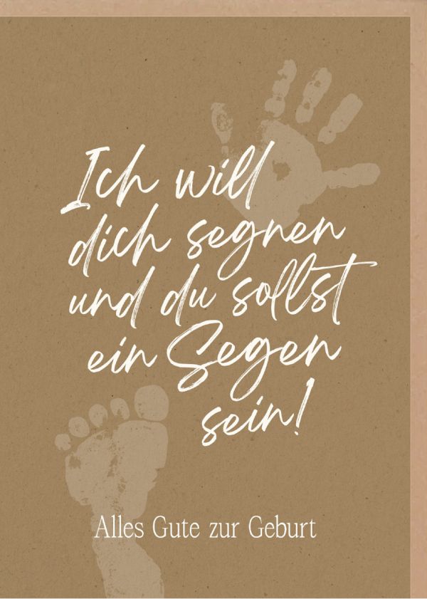 Faltkarte "Alles Gute zur Geburt"