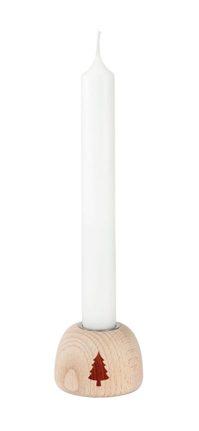 Kerzenständer für Stabkerze - 4 cm/Tanne