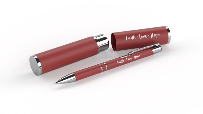 Kugelschreiber im Etui - Faith-Hope-Love