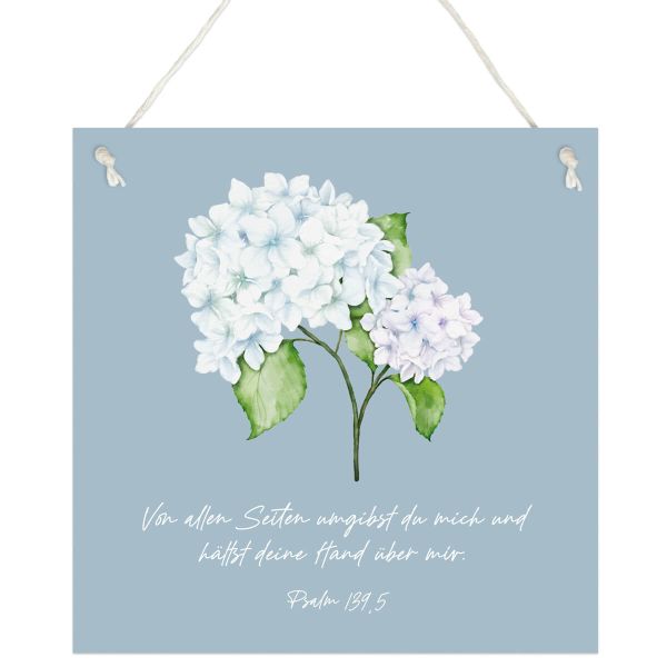 Deko-Schild „Hortensie“