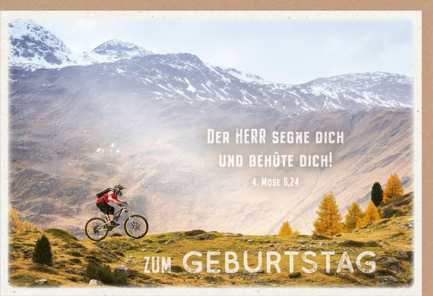 Faltkarte "Zum Geburtstag"/Mountainbike