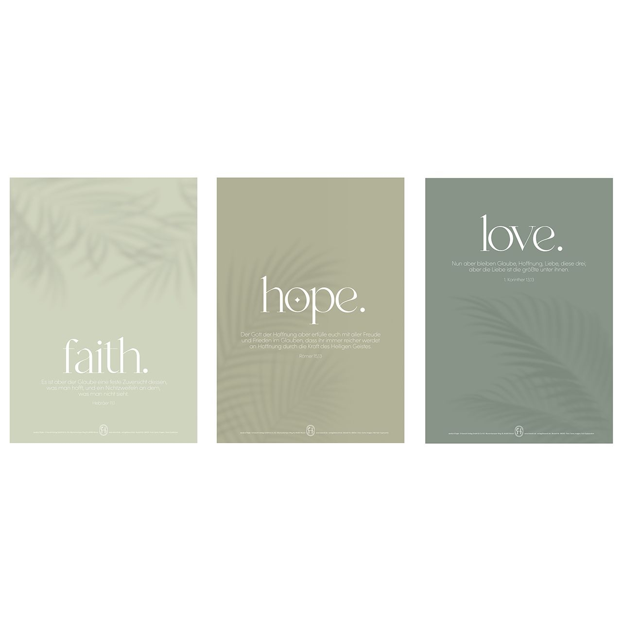 Poster-Set A3: faith.hope.love.