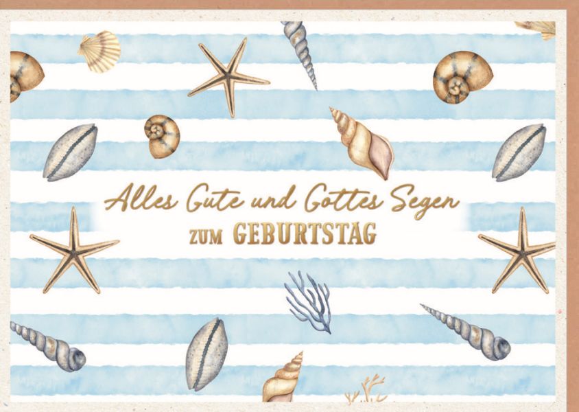 Faltkarte "Alles Gute und Gottes Segen zum Geburtstag"