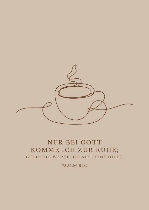 Postkarte "One Line - Kaffeetasse"