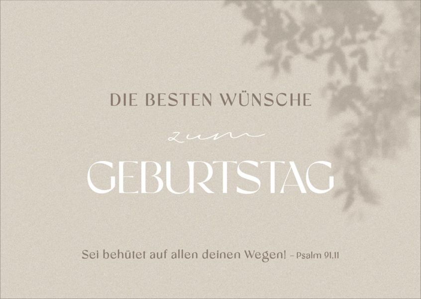 Postkarten "Die besten Wünschen zum Geburtstag" 12 Stk.