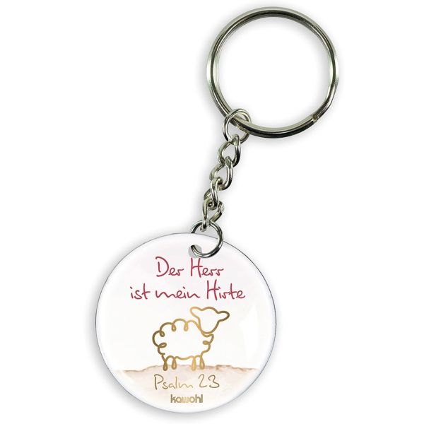 Schlüsselanhänger Edelstahl "Der Herr ist mein Hirte"