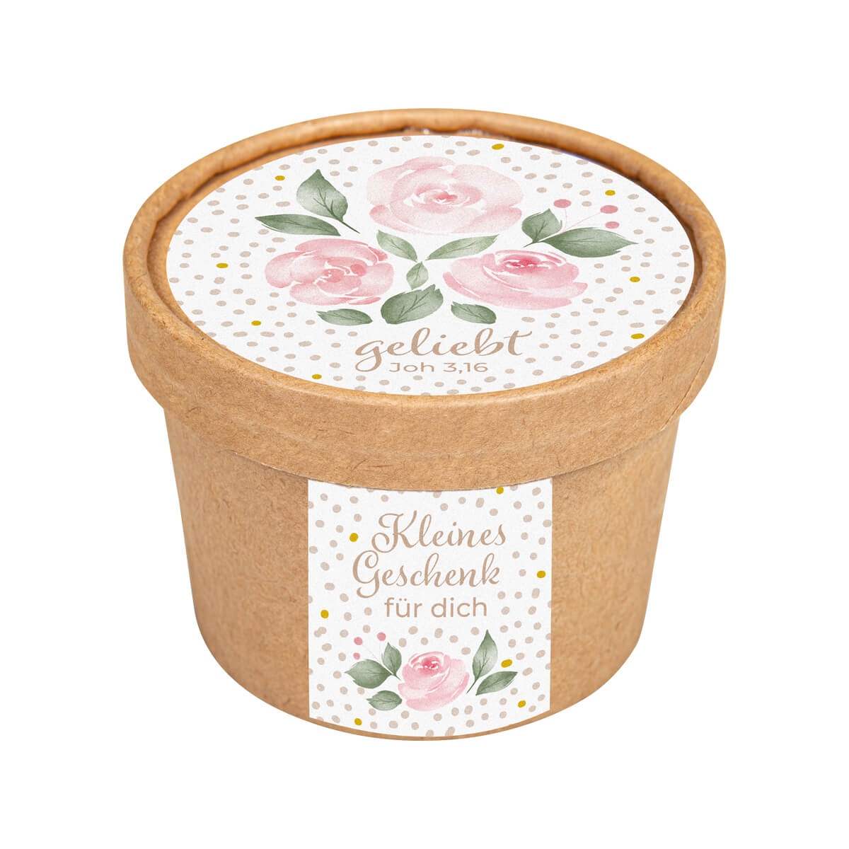 Seife im Becher "Rosen"