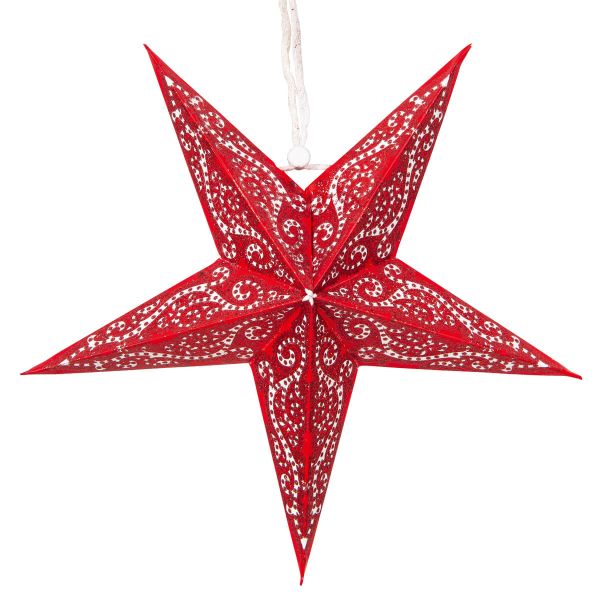 Papier-Stern rot - 5 Zacken