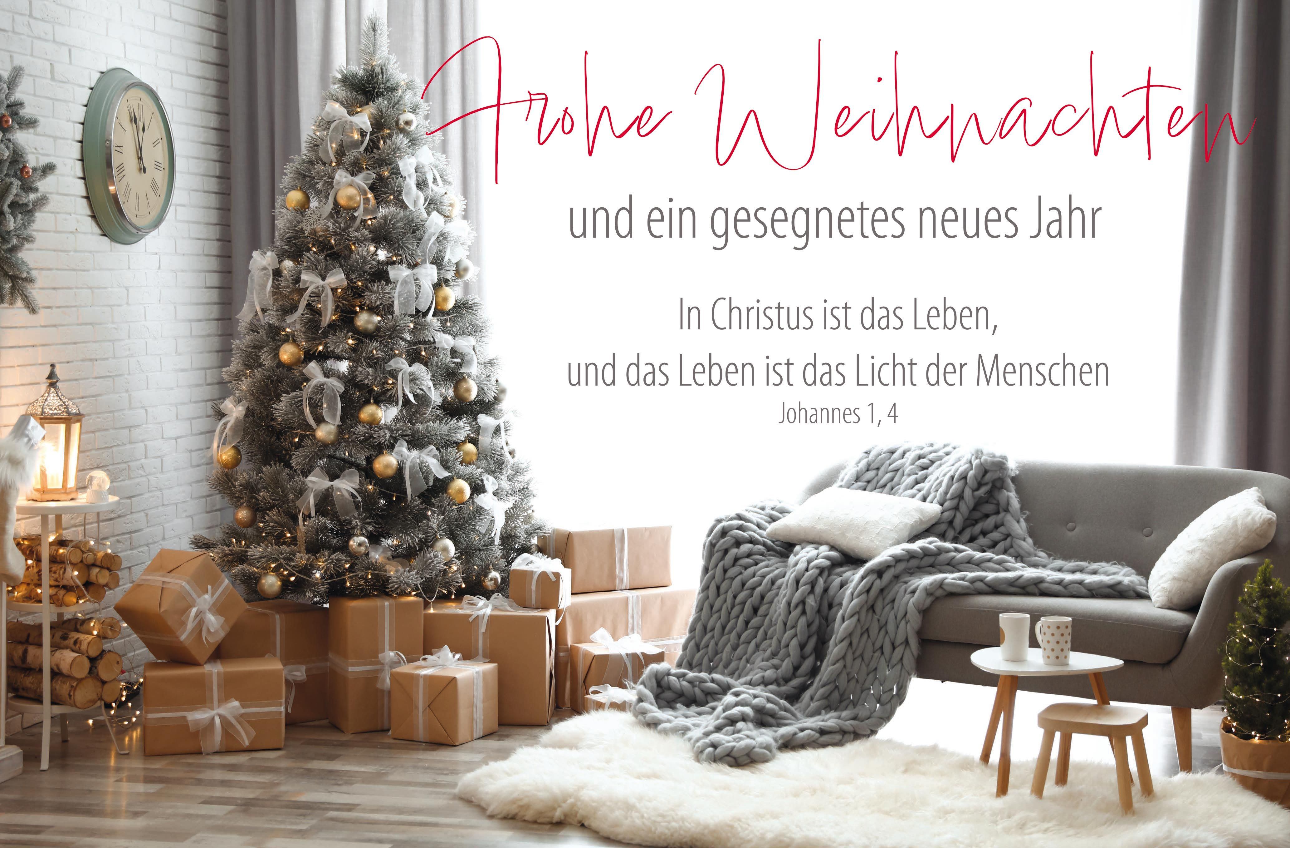 Faltkarte "Frohe Weihnachten" Johannes 1,4