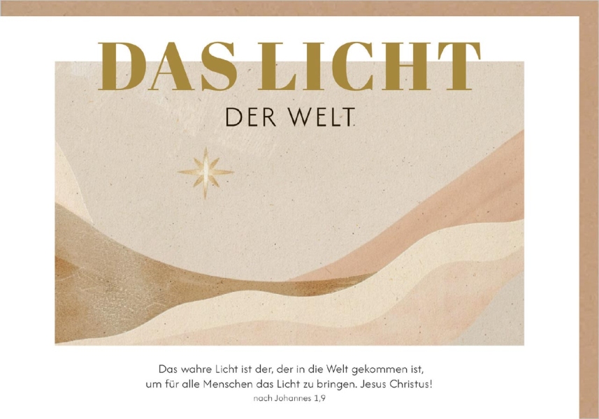 Faltkarte "Das Licht der Welt"