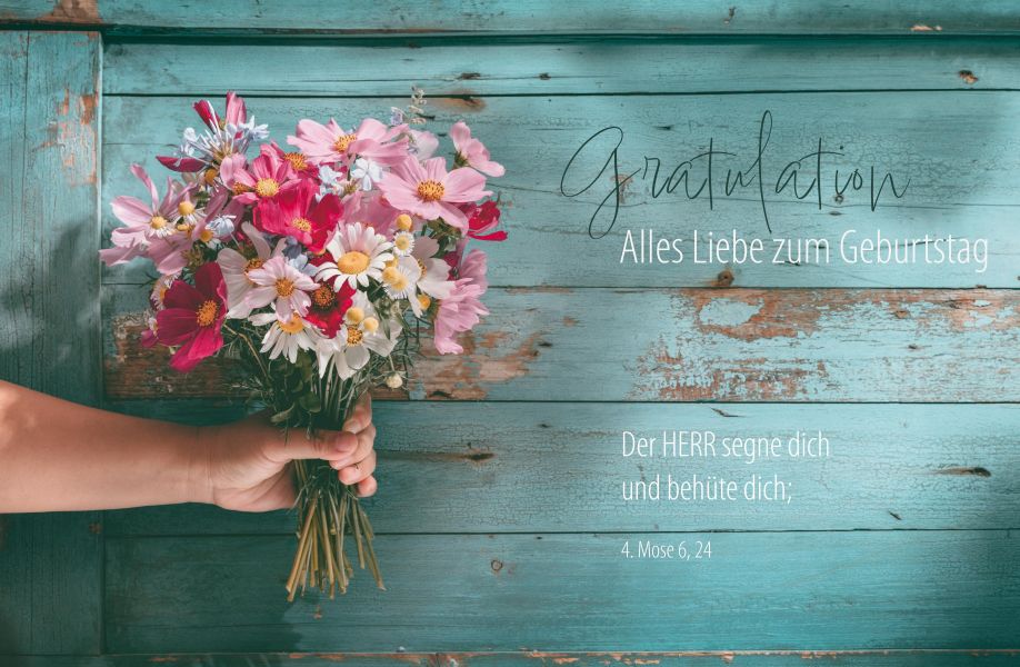 Faltkarte "Gratulation" - Blumenstrauß