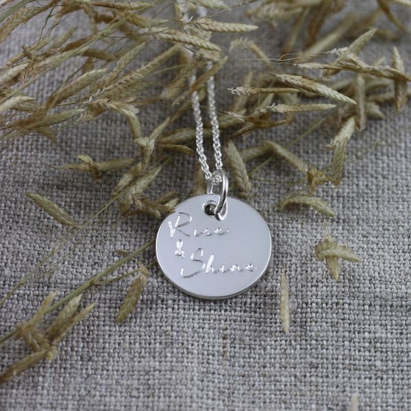 Kette mit Anhänger "rise & shine" silber